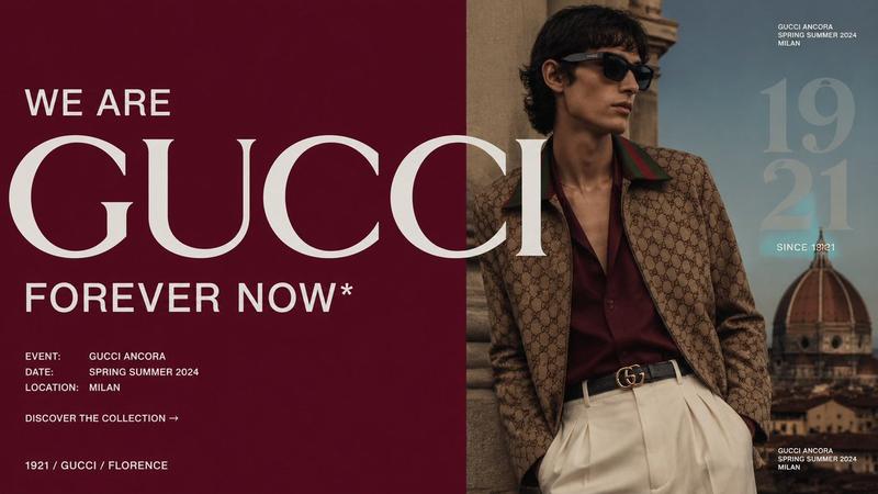 Gucci 奢华宣传海报