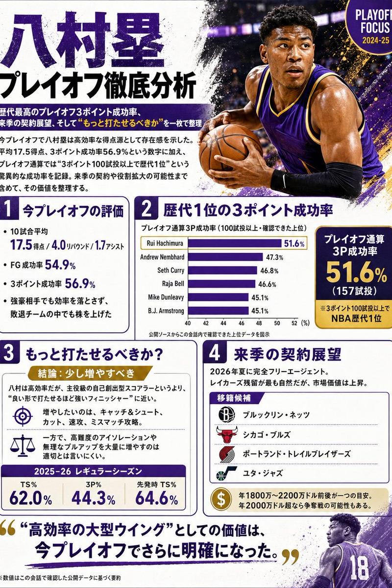 日本 NBA 季后赛分析信息图