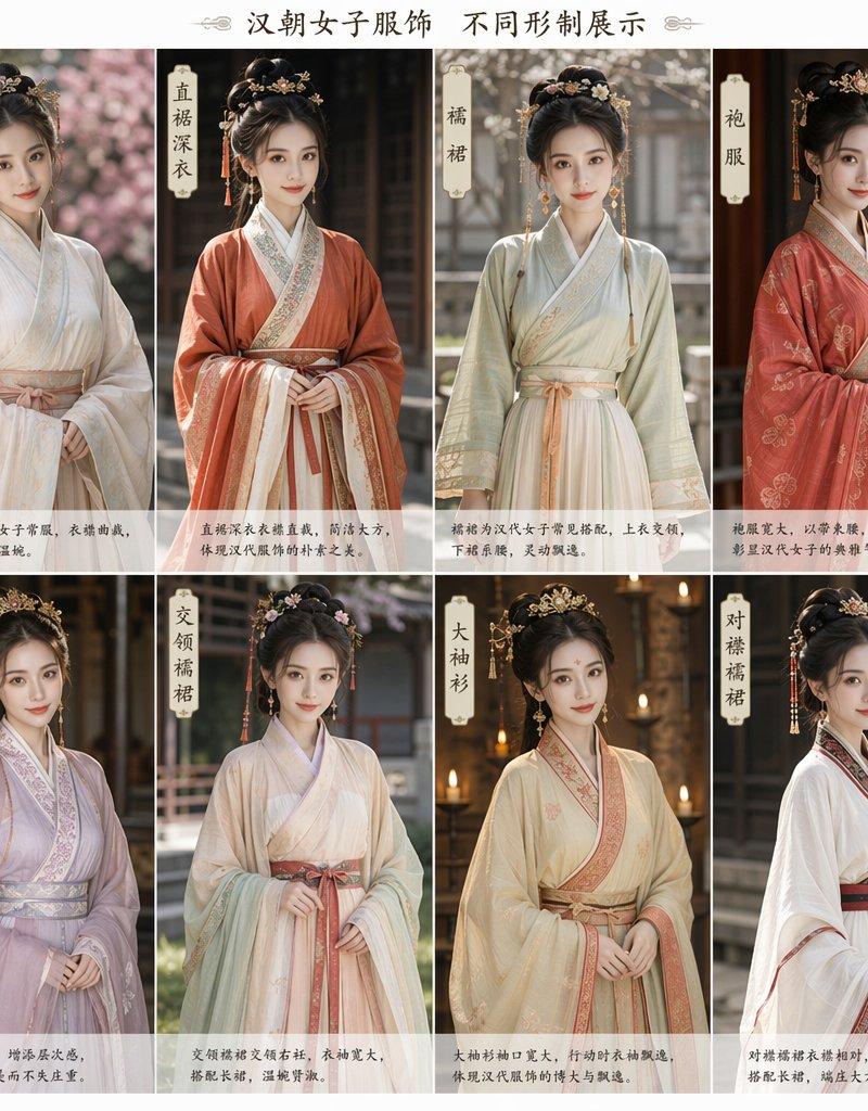 汉朝女子汉服形制图鉴