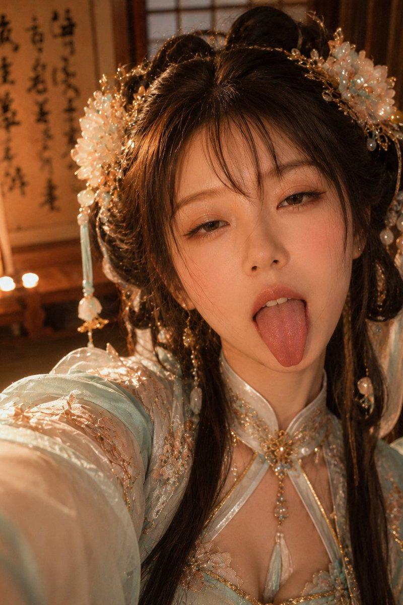 汉服自拍（带隐私遮挡）