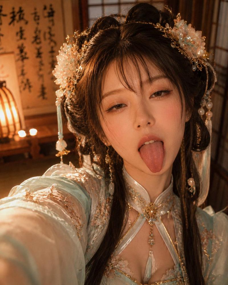 汉服自拍(带隐私遮挡)