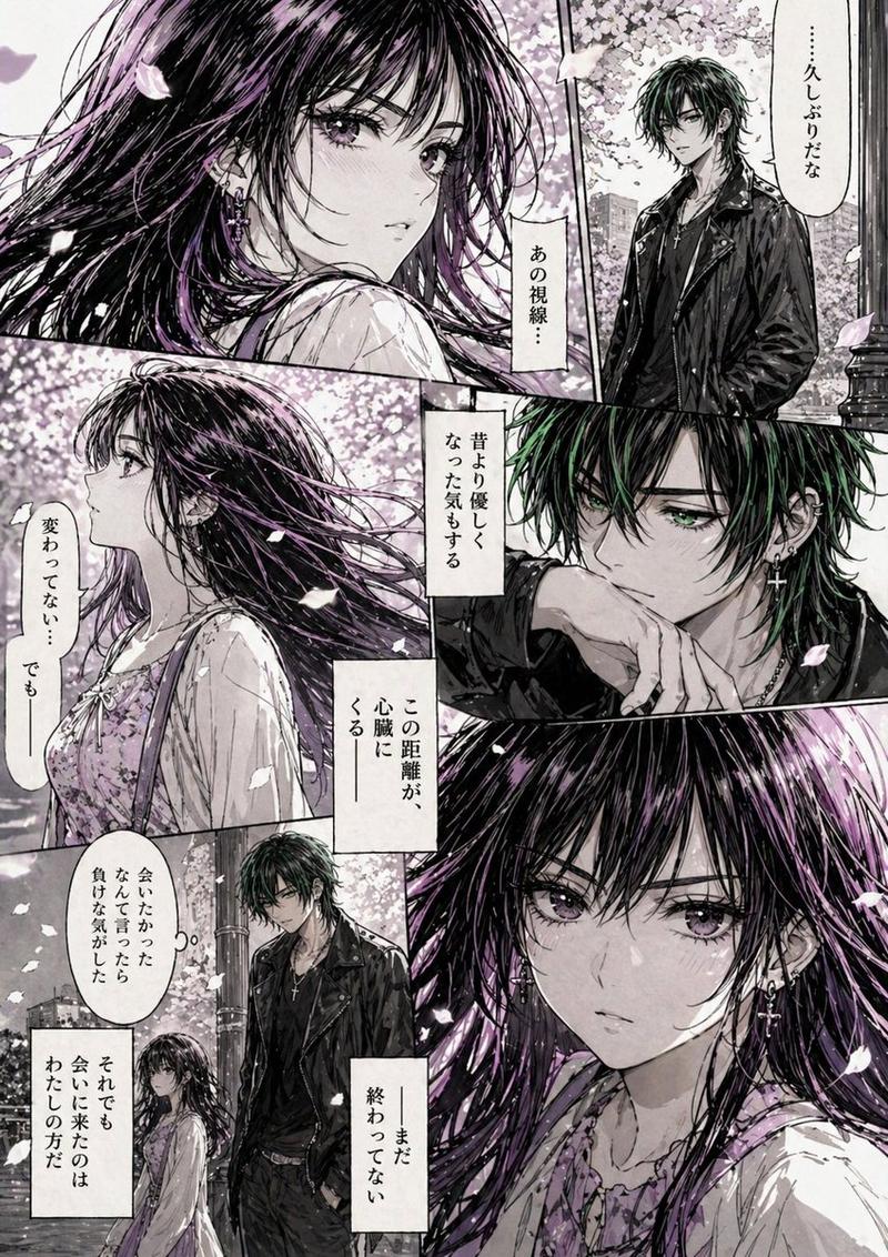 硬派樱花重逢漫画页面