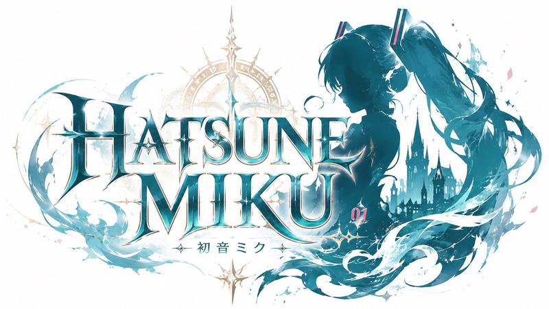 JRPG 初音未来 (Hatsune Miku) 奇幻风格 Logo