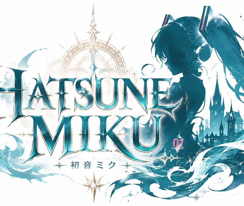 JRPG 初音未来 (Hatsune Miku) 奇幻风格 Logo