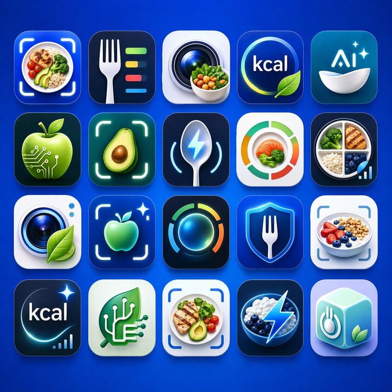 健康营养类 App 图标矩阵