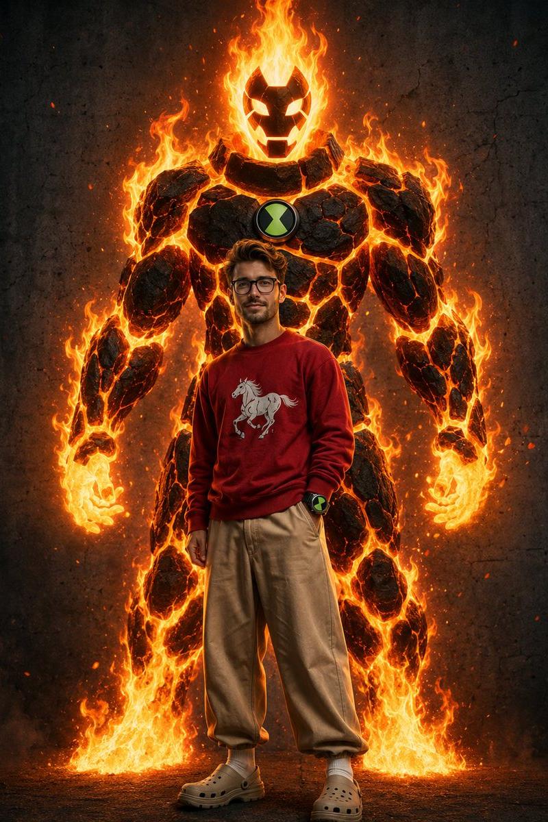 Heatblast Ben 10 街头风肖像