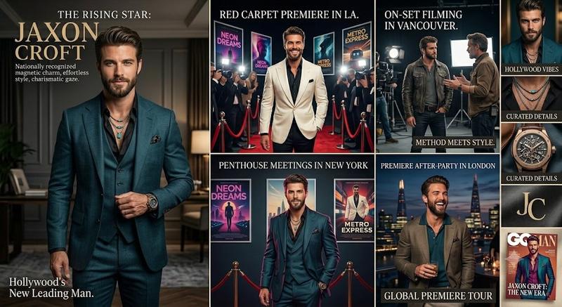 Hollywood Star Editorial Collage