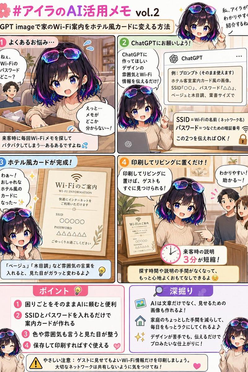 酒店访客 Wi-Fi 信息卡