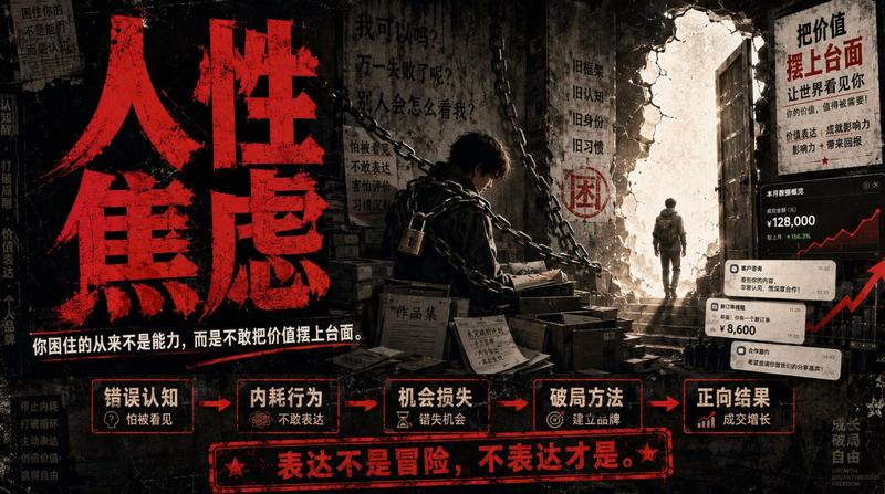 人类焦虑主题暗黑商业海报