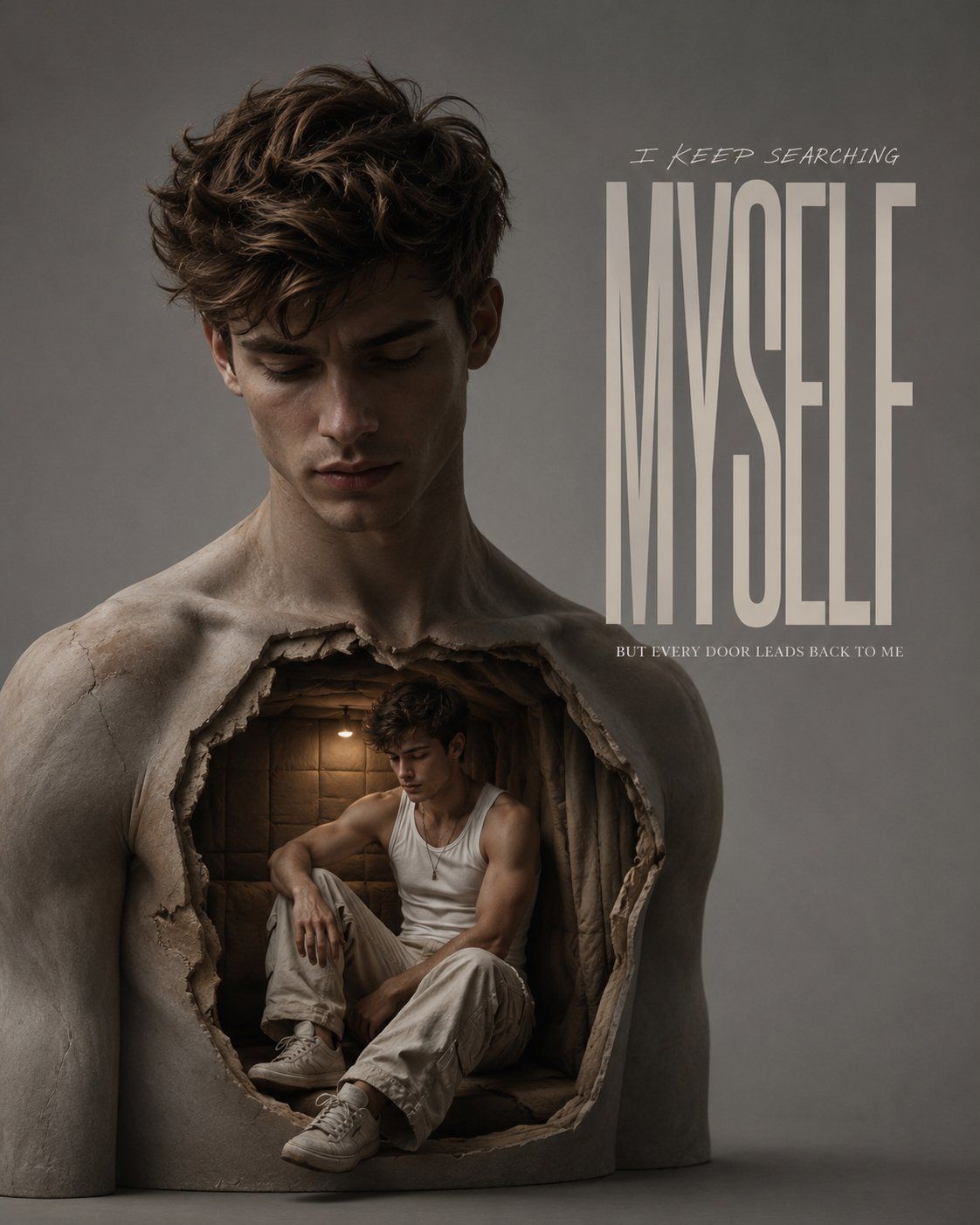 Surreal Chest Sculpture Fashion Campaign