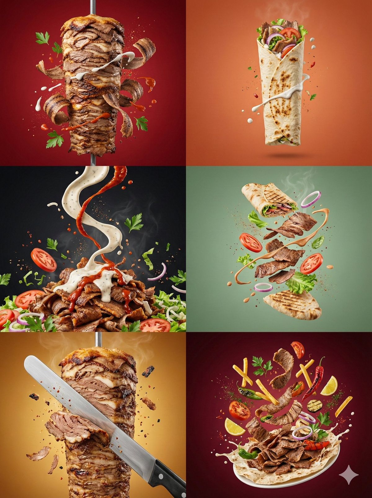 Artistic Döner Kebab Food Photography