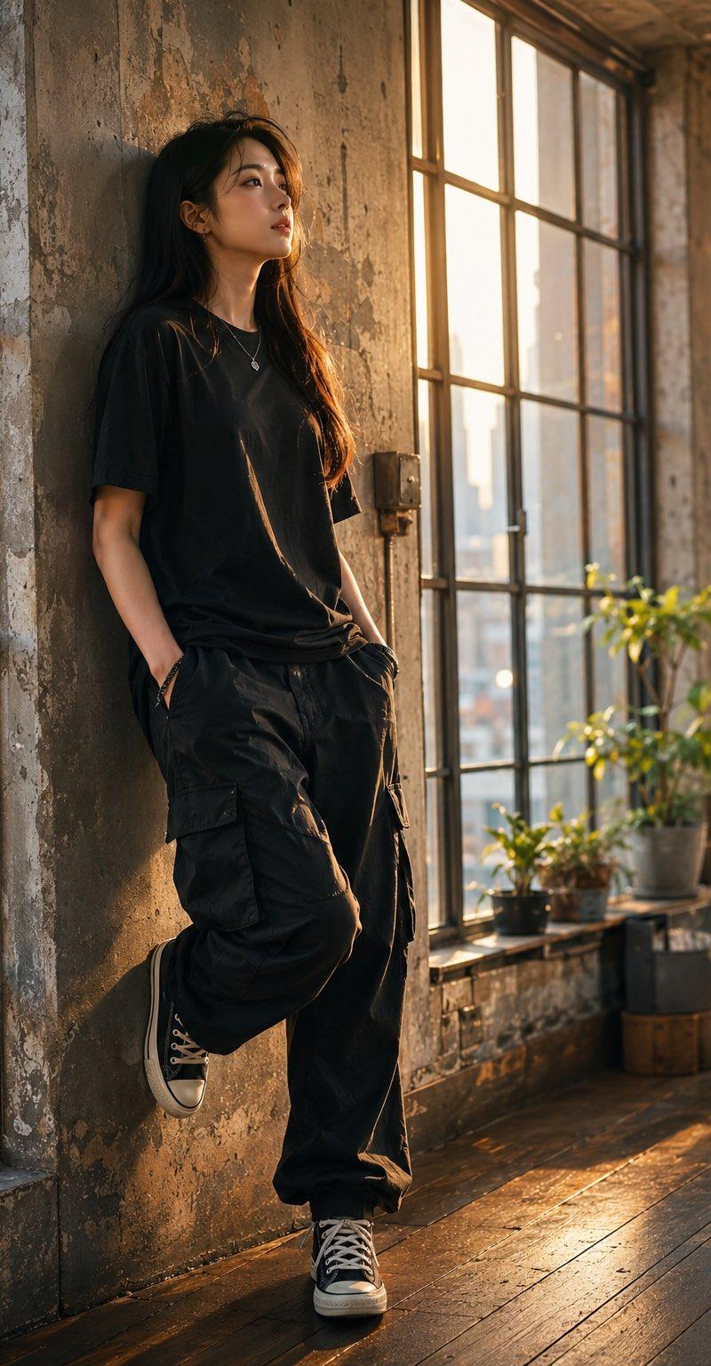 黄金时刻工业风阁楼人像