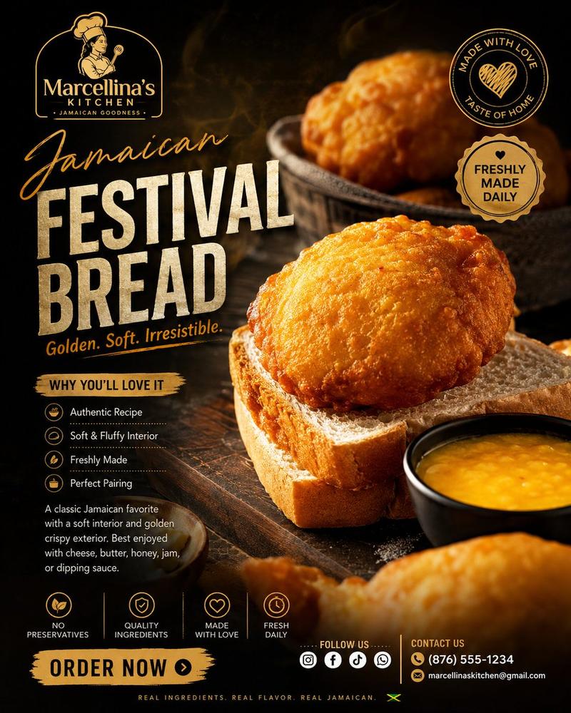 奢华牙买加 Festival Bread 海报