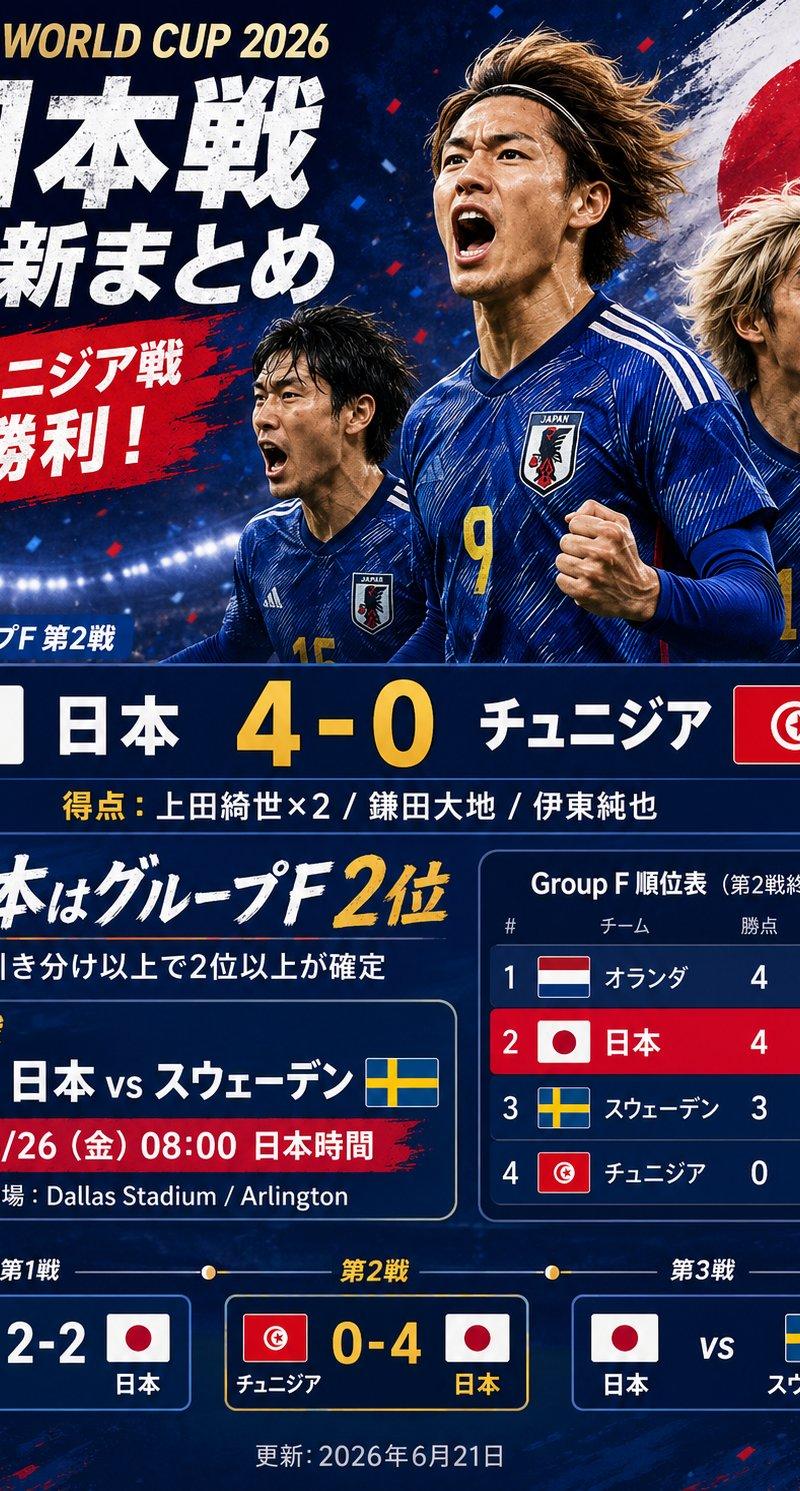 日本世界杯比赛总结海报