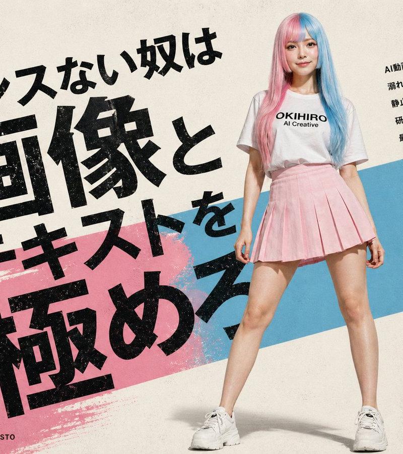日式 AI 创意宣言海报
