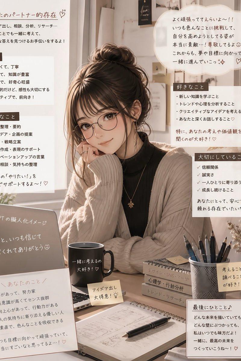 Cozy Japanese AI Partner Persona Poster