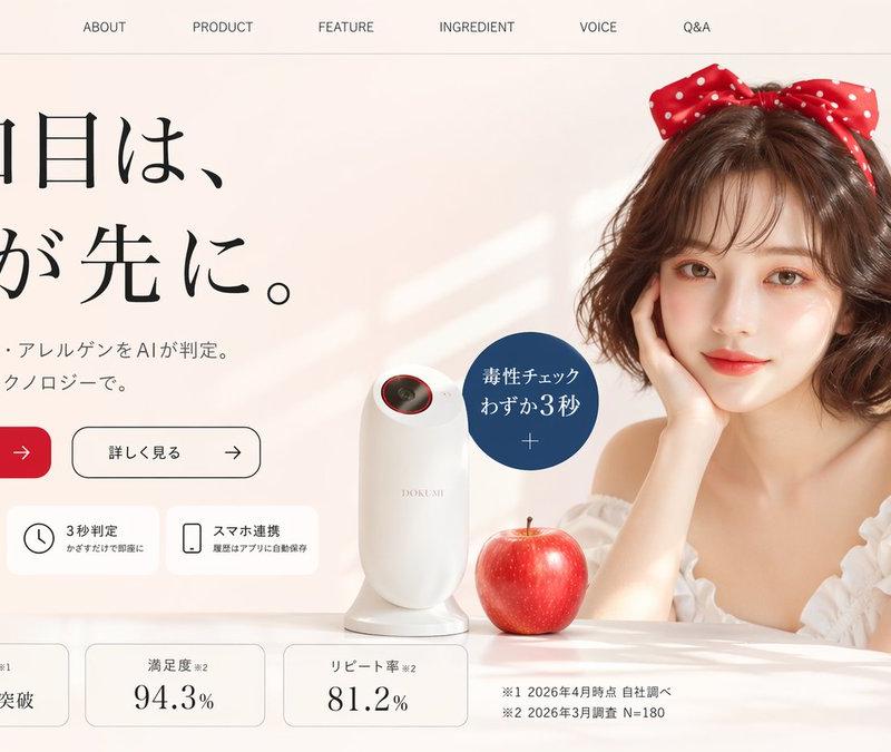 日文 AI 产品落地页首屏设计