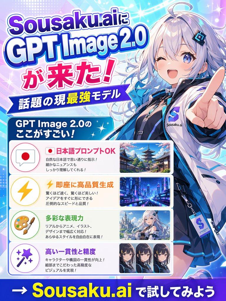 日式动漫风格 AI 发布海报