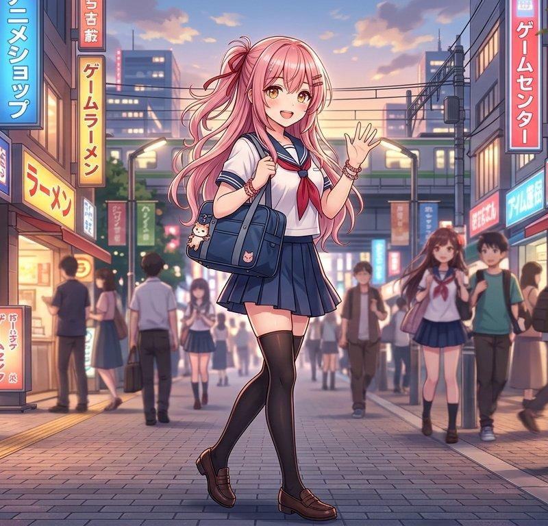 日系动漫少女插画