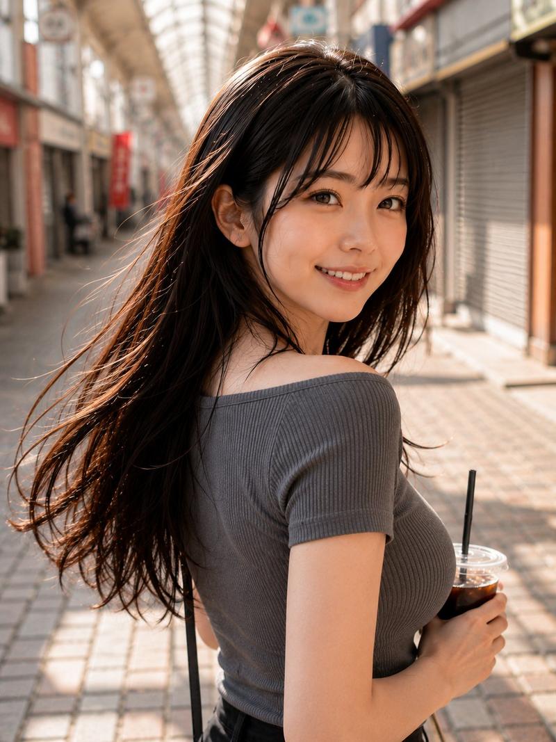 街机厅抓拍风格街头肖像