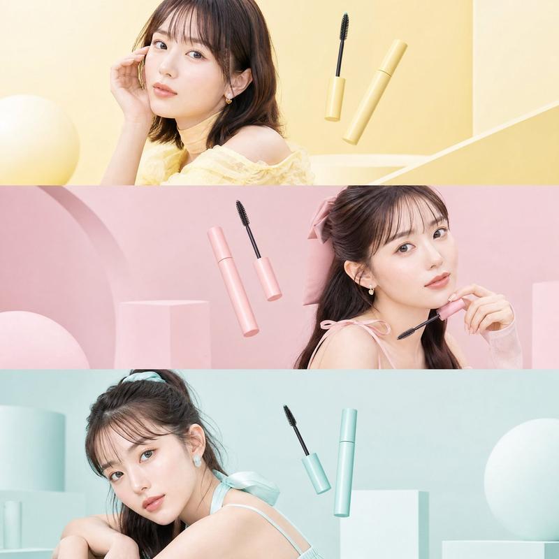 日系美妆杂志拼贴画