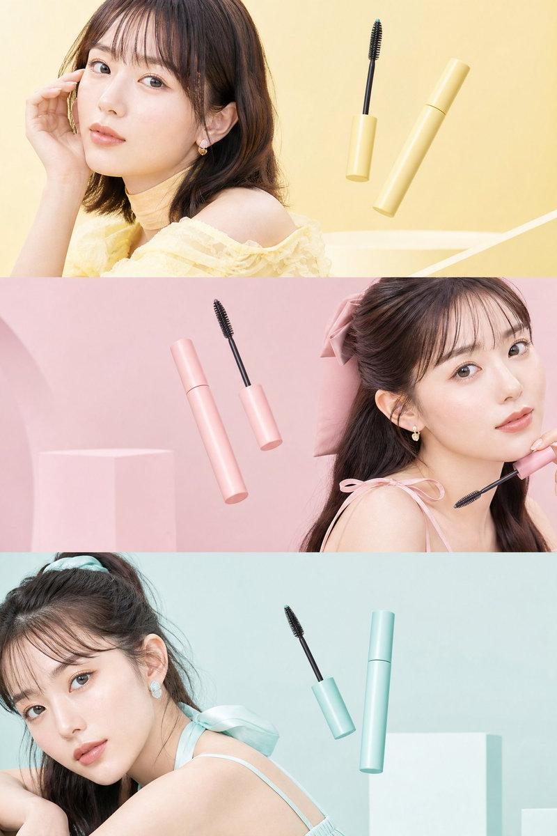 日系美妆杂志拼贴画