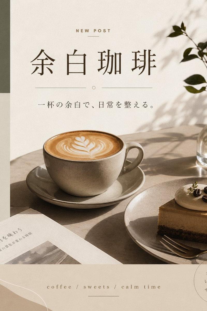 Yohaku Coffee Cafe Announcement Poster