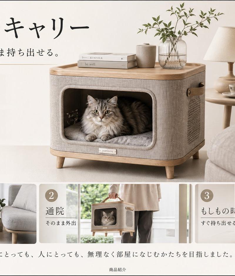 日式猫咪航空箱产品广告