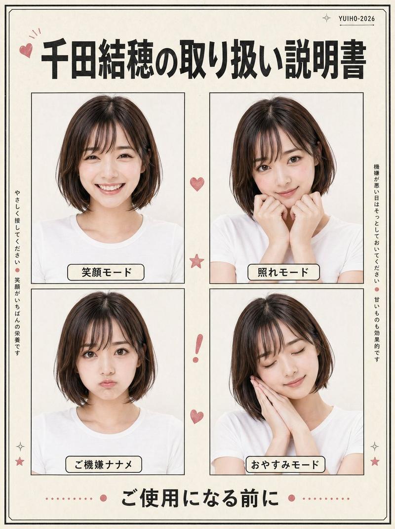 日系角色说明书海报