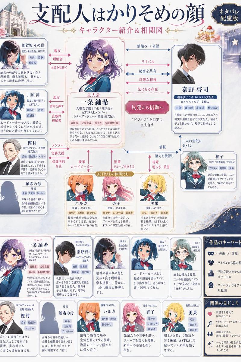 日文角色关系图海报