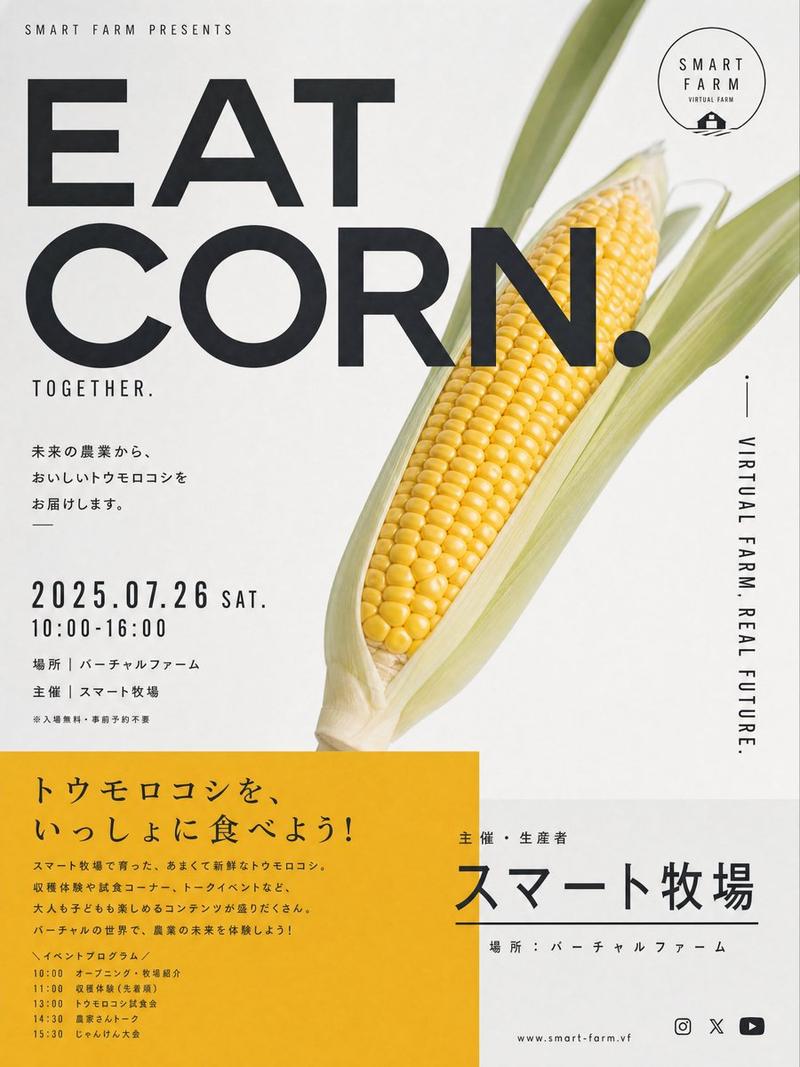时尚日式玉米活动海报