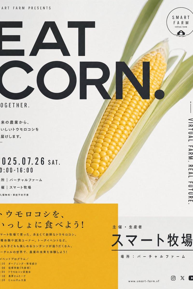 时尚日式玉米活动海报