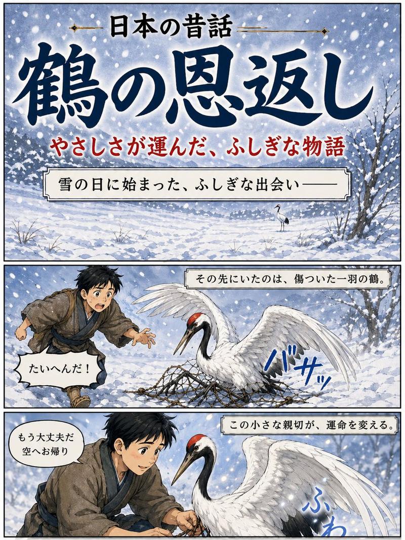 日本鹤之恩民间故事海报