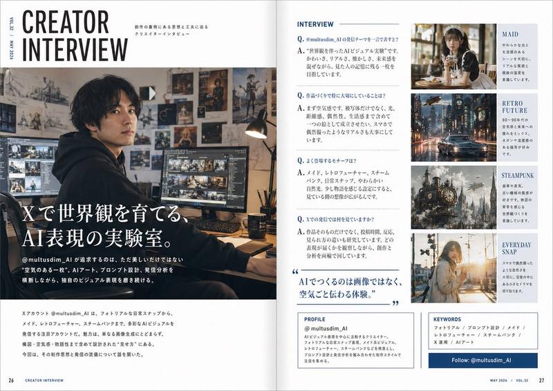 日本创作者访谈杂志内页设计