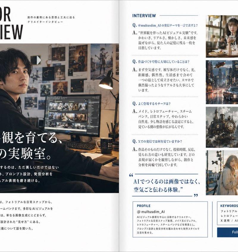 日本创作者访谈杂志内页设计