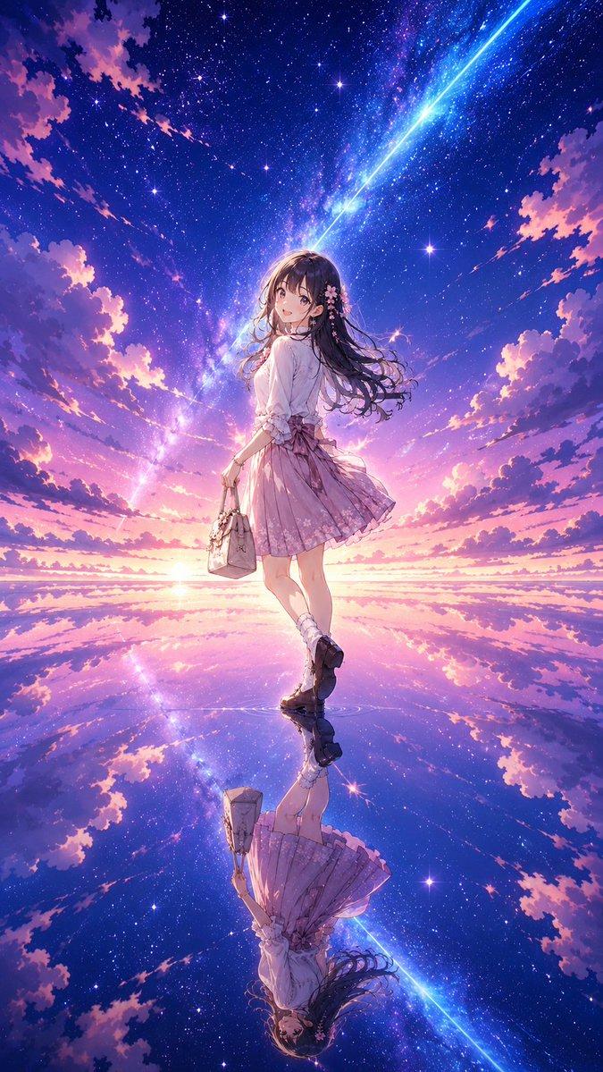 梦幻天空之镜插画