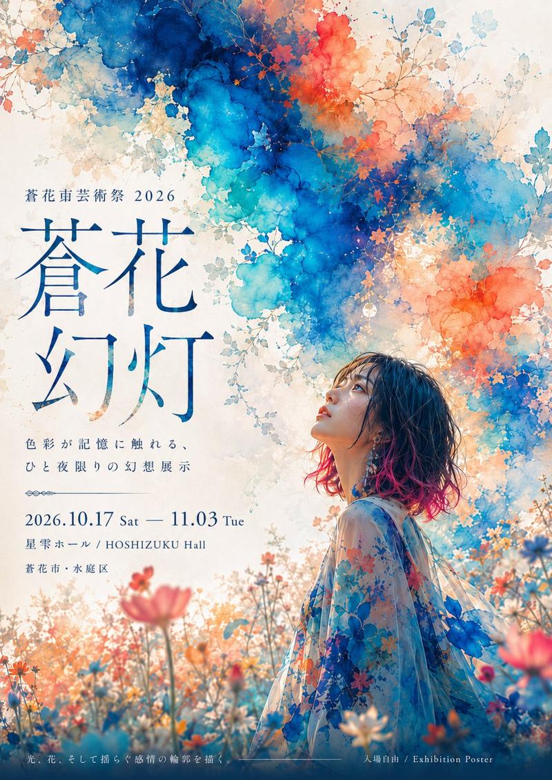 梦幻日式花卉艺术节海报