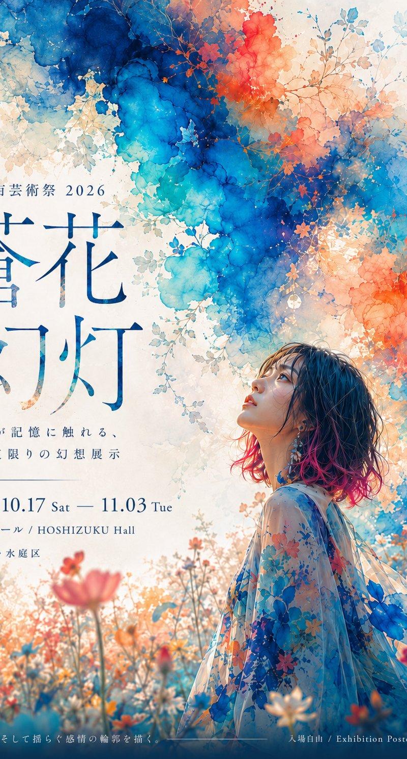 梦幻日式花卉艺术节海报
