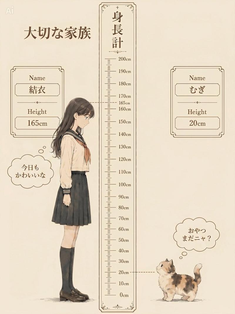 怀旧风身高测量家庭海报