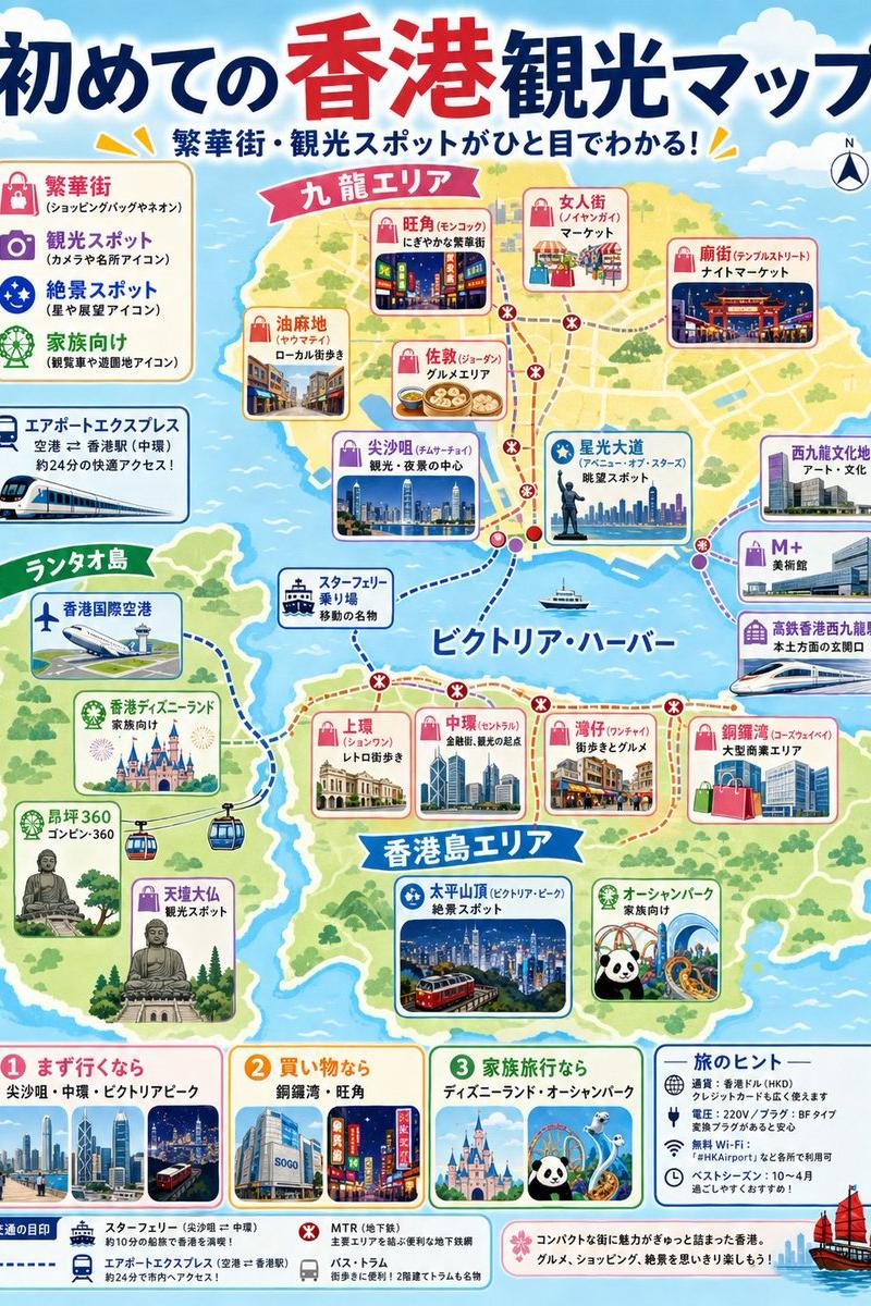 Japanese Hong Kong Tourist Map