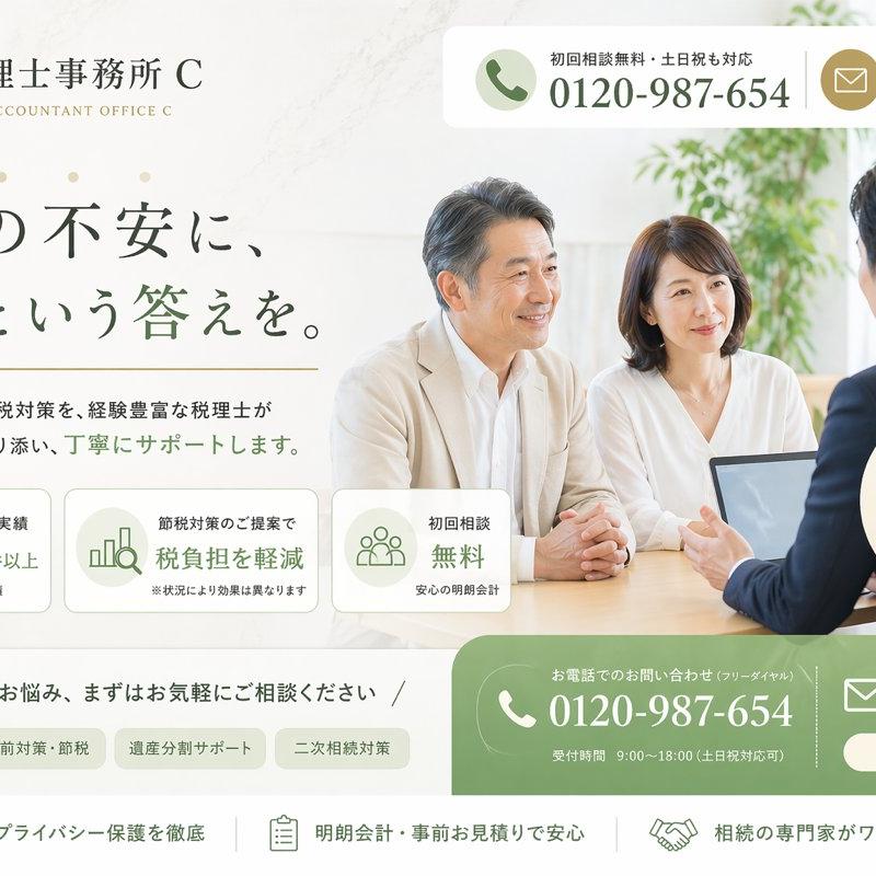 日本遗产税 LP 首屏设计