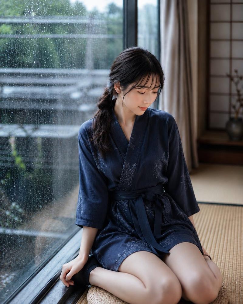 雨天日式旅馆人像