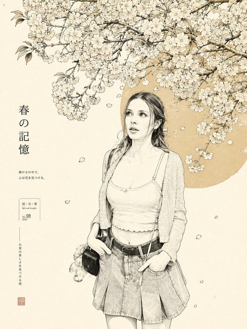 极简日式线条艺术转换