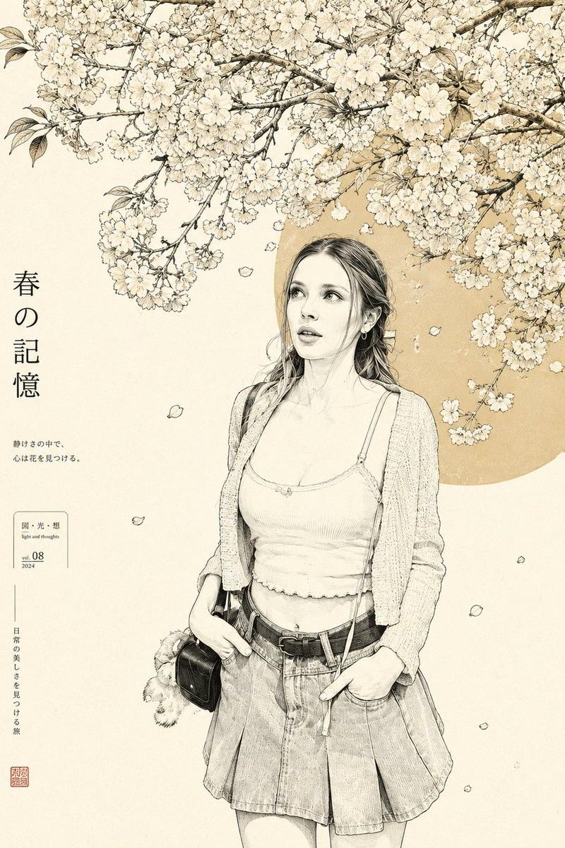 极简日式线条艺术转换
