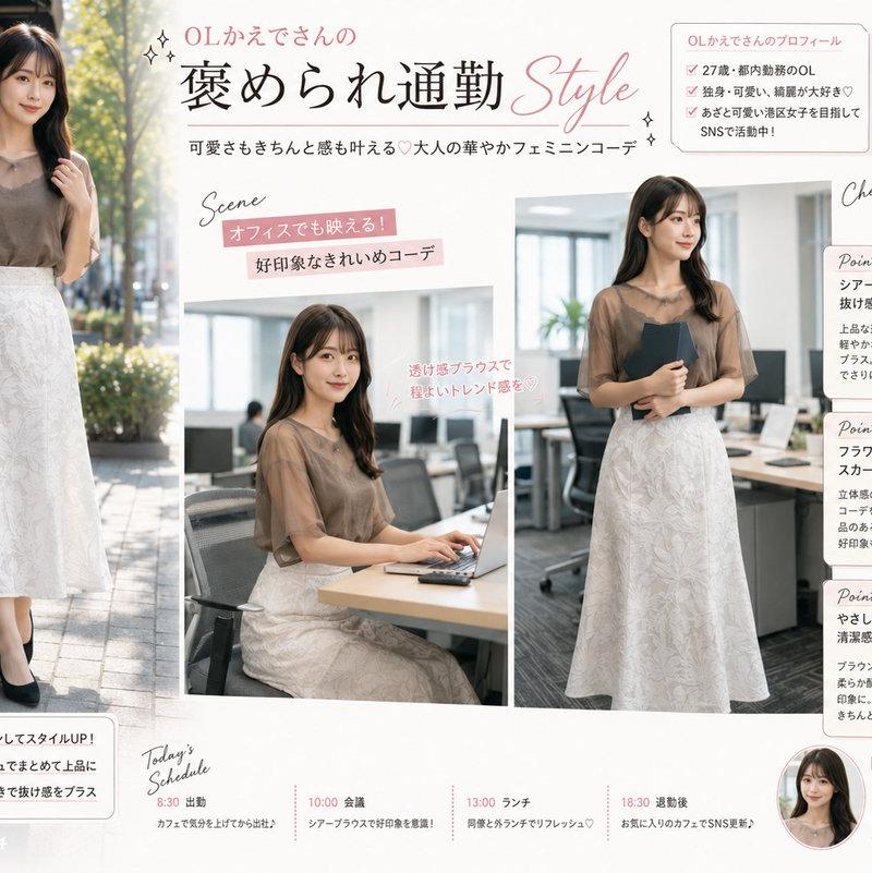 日系职场穿搭杂志排版