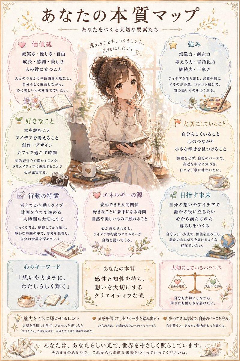 日系人格特质地图海报