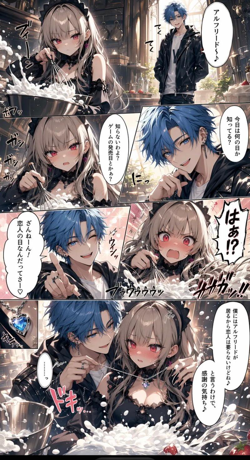 浪漫漫画厨房吊坠场景