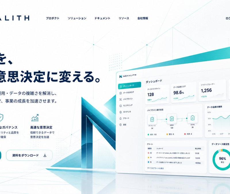 NOVALITH SaaS 着陆页首屏