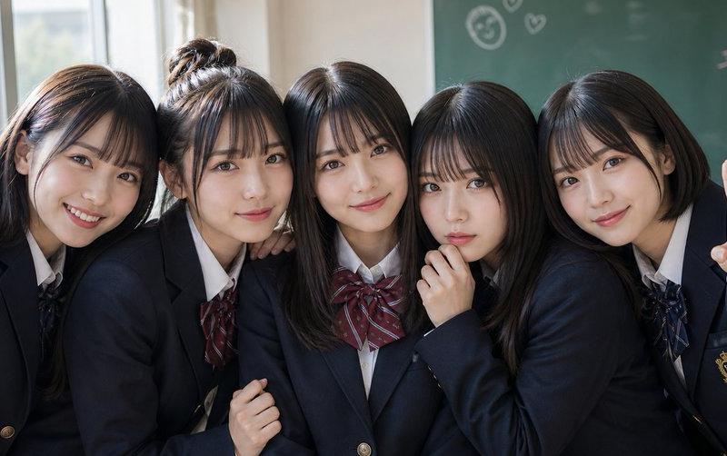 日本女高中生超宽屏壁纸