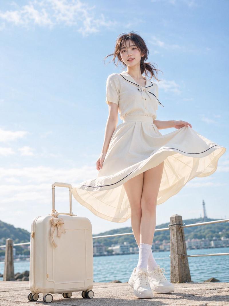 日本女性海滨风夏季人像